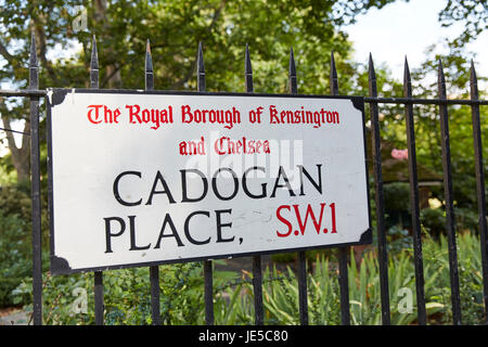 Cadogan Place, London, UK. Banque D'Images