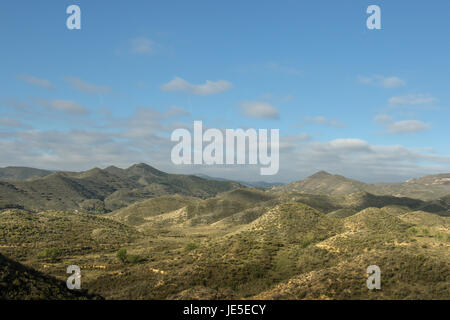 Belle Vallée de Alhama, La région viticole de Rioja, Espagne. Banque D'Images