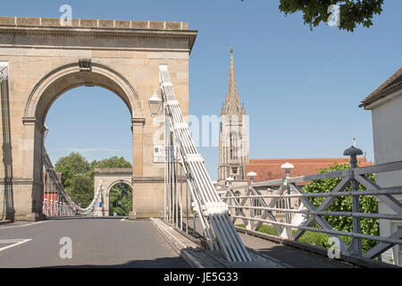 Marlow Bridge et de l'Église Banque D'Images