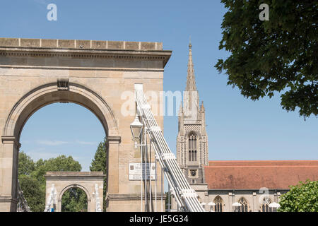 Marlow Bridge et de l'Église Banque D'Images