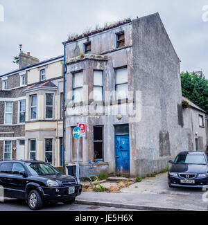 Maison en ruines à Southwell Street, Bangor, Irlande du Nord Banque D'Images