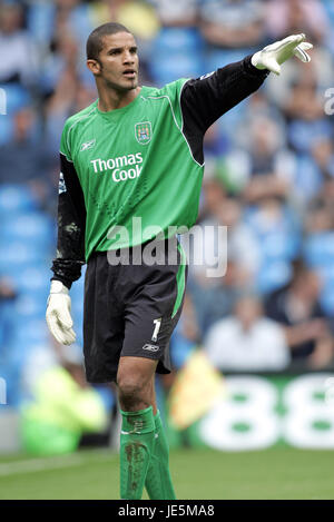 DAVID JAMES Manchester City FC MANCHESTER CITY SPORT ANGLETERRE 27 Août 2005 Banque D'Images