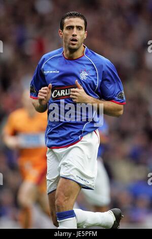 BRAHIM HEMDANI Glasgow Rangers FC STADE IBROX GLASGOW ECOSSE 22 Octobre 2005 Banque D'Images