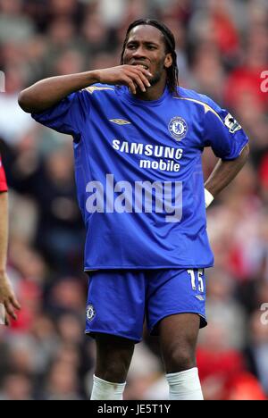 DIDIER DROGBA CHELSEA FC ANFIELD LIVERPOOL ANGLETERRE 02 Octobre 2005 Banque D'Images