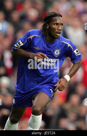 DIDIER DROGBA CHELSEA FC ANFIELD LIVERPOOL ANGLETERRE 02 Octobre 2005 Banque D'Images