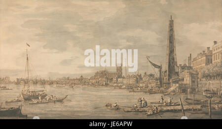 Canaletto - La ville de Westminster de New York, près de la porte d'eau - Banque D'Images