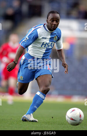 JEMAL JOHNSON Blackburn Rovers FC BLACKBURN EWOOD PARK ANGLETERRE 29 Janvier 2005 Banque D'Images