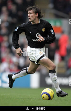 GABRIEL HEINZE MANCHESTER UNITED FC ANFIELD LIVERPOOL ANGLETERRE 15 Janvier 2005 Banque D'Images