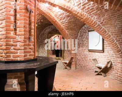 Intérieur de la tour de Bourgogne de Duurstede château à Wijk bij Duurstede en province Utrecht, Pays-Bas Banque D'Images