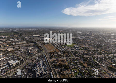 Vue aérienne d'Oxnard et Ventura en Californie du Sud. Banque D'Images