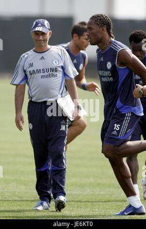 JOSE MOURINHO & DIDIER DROGBA CHELSEA FC WESTWOOD UCLA LOS ANGELES USA 27 Juillet 2006 Banque D'Images