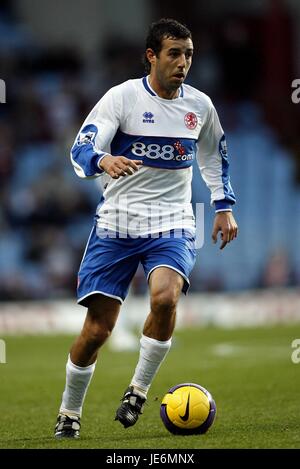 JULIO ARCA MIDDLESBROUGH FC VILLA PARK BIRMINGHAM ENGLAND 25 Novembre 2006 Banque D'Images