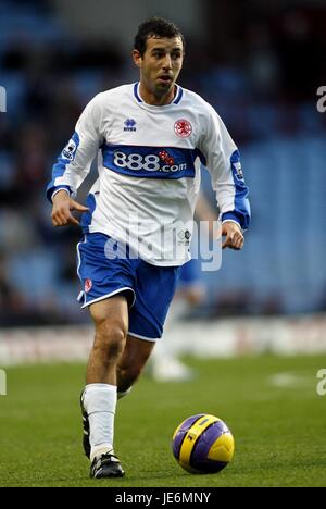 JULIO ARCA MIDDLESBROUGH FC VILLA PARK BIRMINGHAM ENGLAND 25 Novembre 2006 Banque D'Images