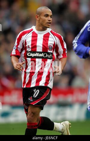 DANNY WEBBER SHEFFIELD UNITED FC BRAMALL LANE SHEFFIELD ANGLETERRE 28 Octobre 2006 Banque D'Images