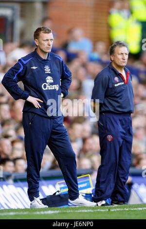 DAVID MOYES ET NEIL WARNOCK EVERTON V SHEFFIELD UNITED EVERTON GOODISON PARK Grande-bretagne 21 Octobre 2006 Banque D'Images