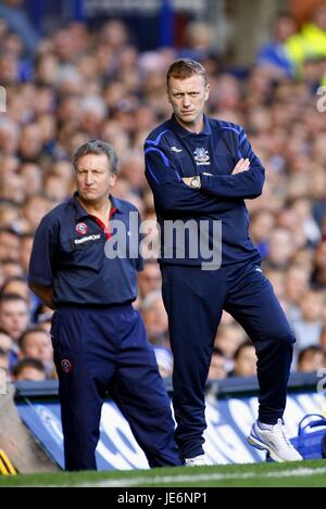 DAVID MOYES ET NEIL WARNOCK EVERTON V SHEFFIELD UNITED EVERTON GOODISON PARK Grande-bretagne 21 Octobre 2006 Banque D'Images