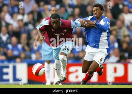 NIGEL REO-COKER & M FERNANDES PORTSMOUTH V WEST HAM UTD FRATTON PARK PORTSMOUTH ANGLETERRE 14 Octobre 2006 Banque D'Images
