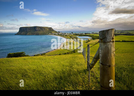 L'Australie, la Tasmanie, Stanley, vue, Godfreys Beach, cône du volcan, 'The Groove', Banque D'Images