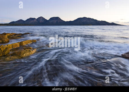 L'Australie, la Tasmanie, Cole Bay, la péninsule de Freycinet, chaîne de montagnes, l', 'Hazzards Banque D'Images