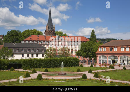 Allemagne, Hesse, Hesse du sud, ode bois, brook Er, Vieille Ville, compter à Erbach, verrou, jardin d'agrément, Banque D'Images