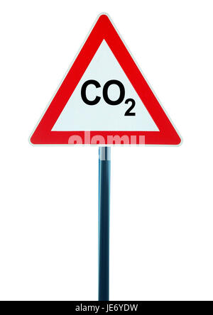 Signe, estime le CO2, Banque D'Images