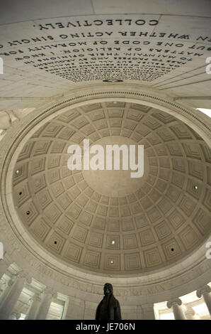 Les USA, l'Amérique, Washington, DC, le dome de Jefferson Denkmal, Banque D'Images