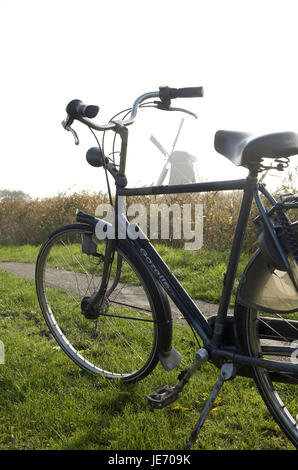 La Hollande, Pays-Bas, province de Nordholland, Kinderdijk, inscris location, Banque D'Images