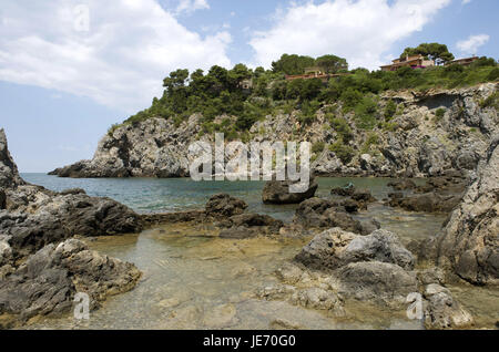 L'Italie, la Toscane, la Maremma, Talamone, la bile, la côte Banque D'Images