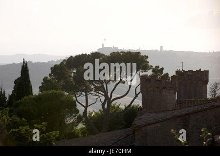 L'Italie, l'Europe, Toscane, Val d'Orcia, région de Pienza, Monticchiello, Banque D'Images