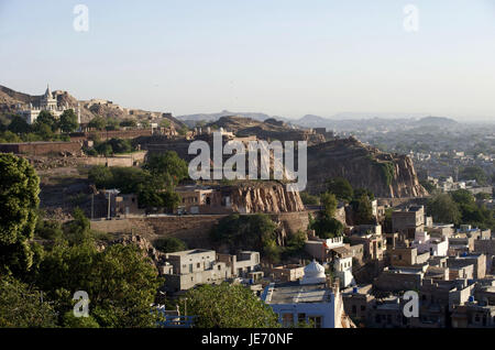 L'Inde, Rajasthan, Jodhpur, vue sur la ville, Banque D'Images