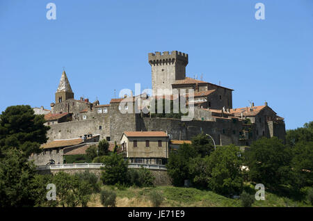 L'Italie, la Toscane, la Maremma, Capalbio, mur historique de la ville, Banque D'Images