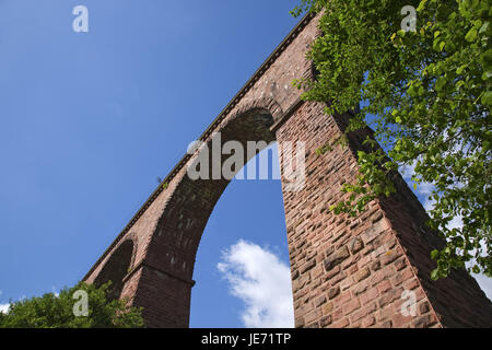 Allemagne, Hesse, Hesse du sud, ode bois, brook Mar, viaduc, viaduc, Himbächel Banque D'Images