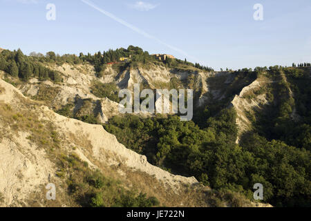 Italie, Toscane, Crete Senesi, zone rocheuse, Banque D'Images