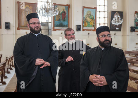 Dans l'Église orthodoxe syrienne Hasakeh, la Syrie. Banque D'Images