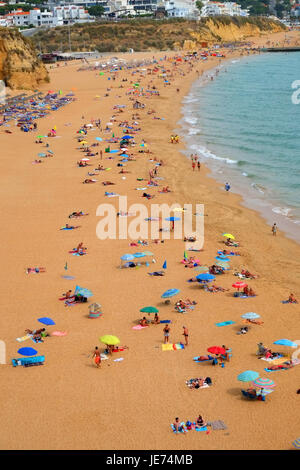 Plage Albufeira Portugal Région Algarve Faro Océan Atlantique Banque D'Images