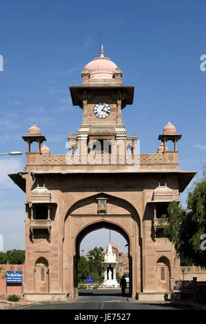 L'Inde, du Rajasthan, Bikaner, Lallgarh Palace, hôtel avec objectif, Banque D'Images