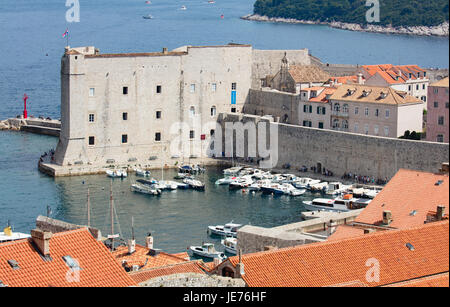 Fort de St John protéger le port de la ville médiévale de Dubrovnik, sur la côte dalmate de la Croatie Banque D'Images