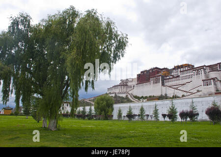 Palais du Potala à Lhassa, Tibet, Asie, Banque D'Images