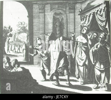 Ce titre fait référence à une référence historique ou littéraire, potentiellement liée à un récit ancien impliquant l'empereur de Chonghen et l'histoire tragique de la mort de sa fille. Les détails se rapportent à des récits historiques et des légendes. Banque D'Images