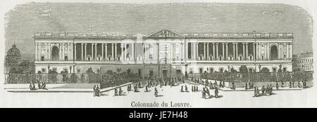 Colonnade du Louvre 1855 Banque D'Images