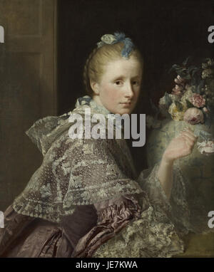 Allan Ramsay -- La Femme de l'artiste Margaret Lindsay d'Evelick, c 1726 - 1782 - Banque D'Images