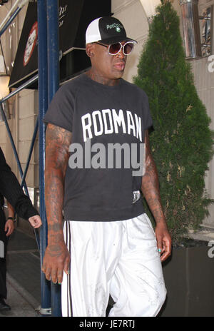 New York, NY, USA. 22 Juin, 2017. Dennis Rodman vu à New York le 22 juin 2017. Credit : Rw/media/Alamy Punch Live News Banque D'Images