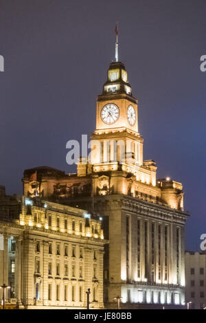 22 juin 2017 - Shanghai, Shanghai, Chine - SHANGHAI, CHINE-Juin 22 2017 : (usage éditorial uniquement. Chine)..Vue de nuit sur le Bund à Shanghai, 22 juin, 2017. (Crédit Image : © SIPA l'Asie via Zuma sur le fil) Banque D'Images