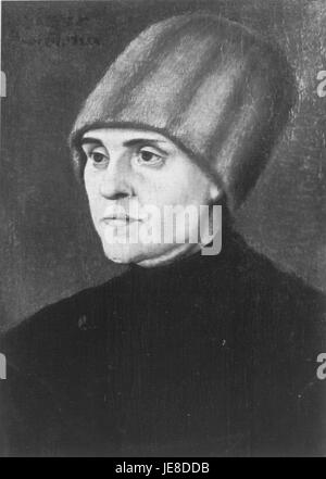 Une figure historique, Anna Laminit, d'Augsbourg, probablement un personnage notable dans l'histoire de la région, avec des liens avec des événements locaux ou des antécédents familiaux notables. Banque D'Images