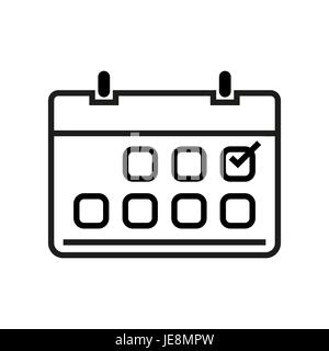 Vector illustration de calendrier avec l'interrogation sur fond blanc Illustration de Vecteur