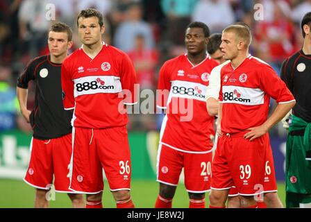 DISPONDENT JOUEURS BORO V MIDDLESBROUGH FC Séville STADE PHILIPS EINDHOVEN Pays-bas 10 Mai 2006 Banque D'Images