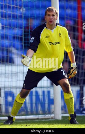 JUSSI JAASKELAINEN BOLTON WANDERERS FC STADE REEBOK BOLTON 18 Mars 2006 Banque D'Images