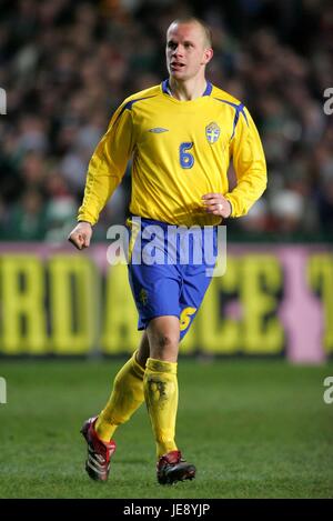 TOBIAS LINDEROTH SUÈDE LANSDOWNE ROAD DUBLIN IRLANDE 01 Mars 2006 Banque D'Images