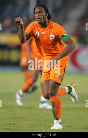 DIDIER DROGBA CÔTE D'IVOIRE ET CHELSEA FC STADIUM DU CAIRE Le Caire Égypte 24 Janvier 2006 Banque D'Images