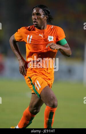 DIDIER DROGBA CÔTE D'IVOIRE ET CHELSEA FC STADIUM DU CAIRE Le Caire Égypte 24 Janvier 2006 Banque D'Images